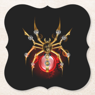 Dessous-de-verre En Papier Araignée en vapeur noire