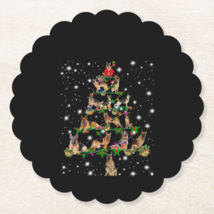 Dessous-de-verre En Papier Arbre De Noël Allemand Couvert D'Une Lampe De poch
