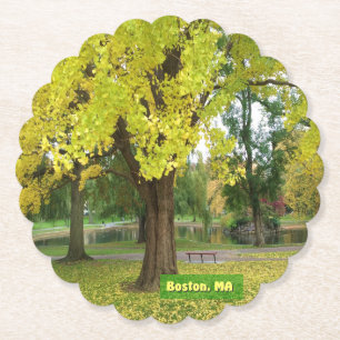Dessous-de-verre En Papier Arbre jaune de Gingko