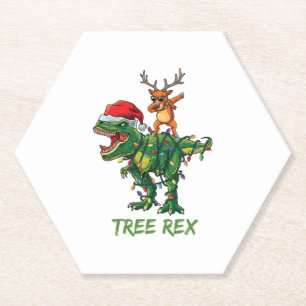 Dessous-de-verre En Papier Arbre Rex Dinosaur Costume de Noël Xmas Arbre Ligh