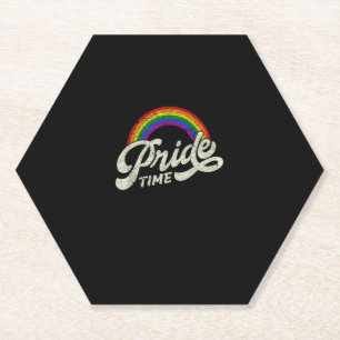 Dessous-de-verre En Papier Arc-en-ciel, temps de fierté, Débardeur LGBT
