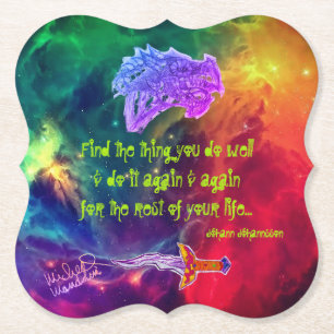 Dessous-de-verre En Papier Art by Micheal Inspirational Dragon Paper Coaster
