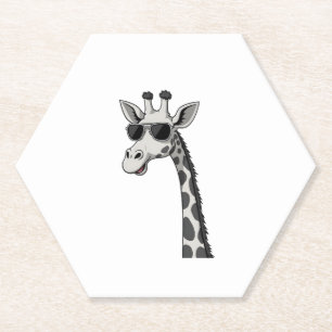 Dessous-de-verre En Papier Art de girafe cool pour hommes femmes enfants amat