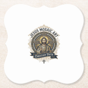 Dessous-de-verre En Papier Art de mosaïque Jésus Art de mosaïque Jésus Foi ch