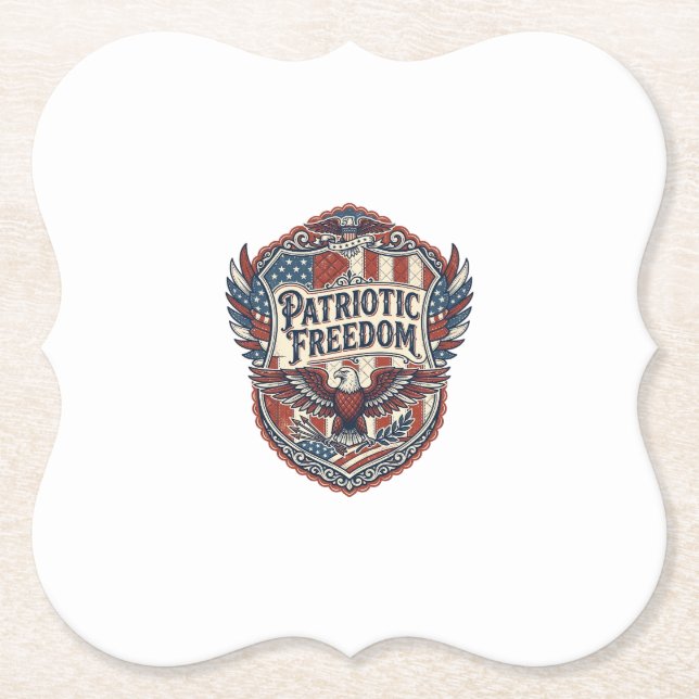 Dessous-de-verre En Papier Artiste Patchwork Patriotique (Devant)