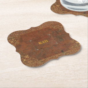 Dessous-de-verre En Papier Aspect en cuir antique