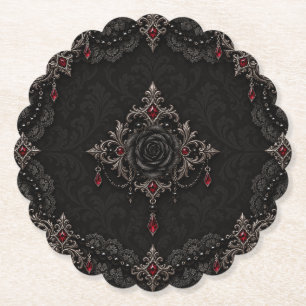 Dessous-de-verre En Papier Assiette en papier Halloween gothique de nonne han