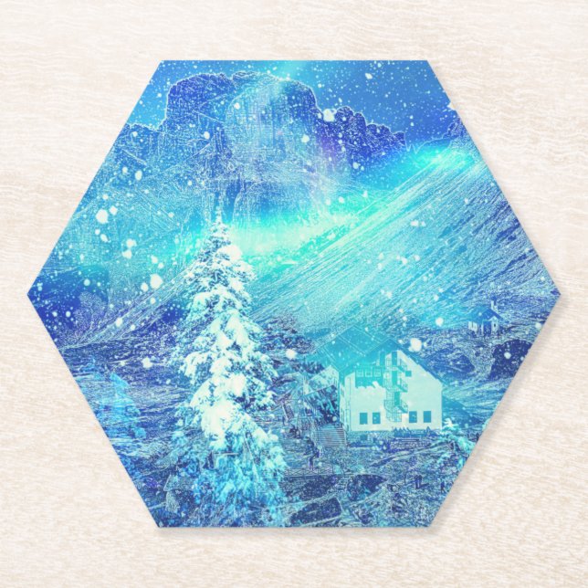 Dessous-de-verre En Papier Aurora Dans Les Vallées (Devant)
