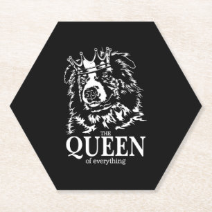 Dessous-de-verre En Papier Australian Shepherd Queen Tout maman chien