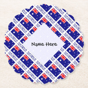 Dessous-de-verre En Papier Australie et drapeau australien personnalisés en m