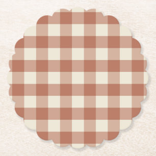 Dessous-de-verre En Papier Automne Amaro sur Panna Cotta En vichy - plaid mot
