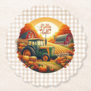 Dessous-de-verre En Papier Automne rustique/vintage sur la ferme