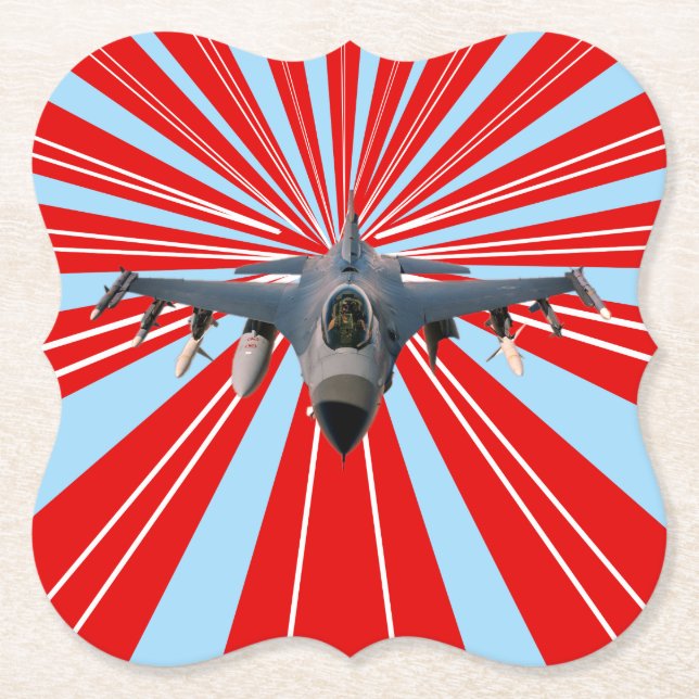 Dessous-de-verre En Papier Avion de chasse (Devant)
