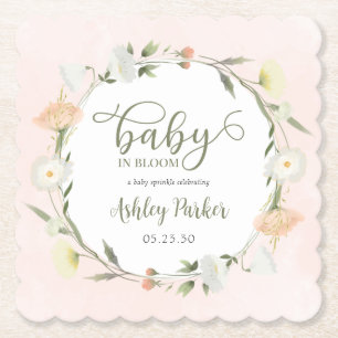 Dessous-de-verre En Papier Baby In Bloom Wildflower Baby Sprinkle