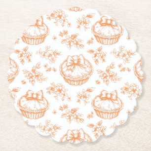 Dessous-de-verre En Papier Baby shower de la petite Cutie Pie Florale Toile d