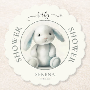 Dessous-de-verre En Papier Baby shower de lapin farci de boue