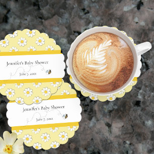 Dessous-de-verre En Papier Baby Shower Maman-abeille