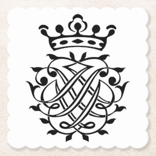 Dessous-de-verre En Papier Bach Insigna, Sceau, Seal, Crest, Monogram