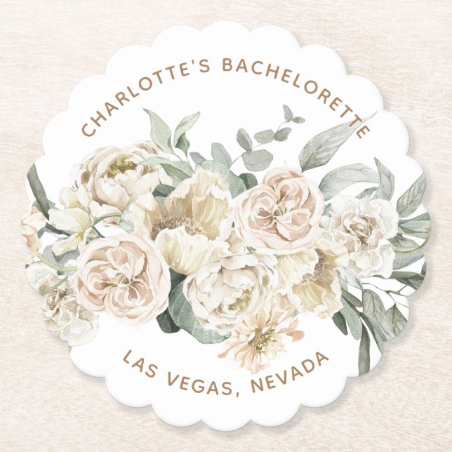 Dessous-de-verre En Papier Bachelorette Week-end Fête Favoriser Cadeau Person (Devant)