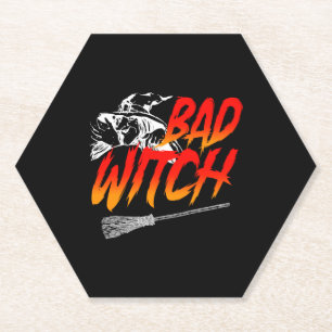 Dessous-de-verre En Papier Bad Witch Halloween