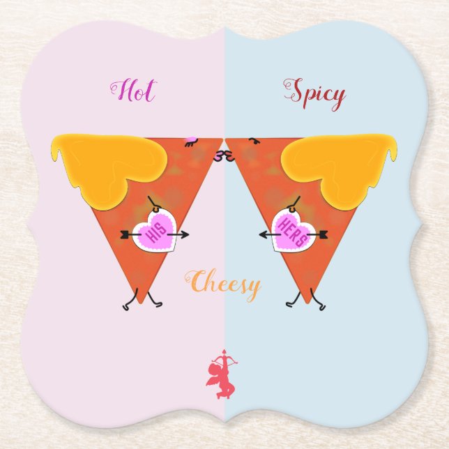 Dessous-de-verre En Papier Baiser Nacho Valentines (Devant)