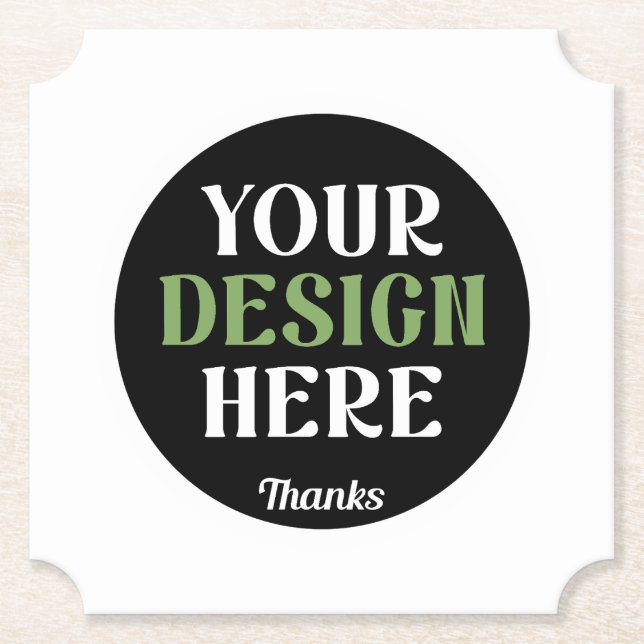 Dessous-de-verre En Papier baiser personnalisé, unique, élégant et minimalist (Devant)