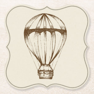 Dessous-de-verre En Papier Ballon à air chaud vintage de Steampunk