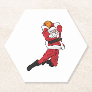 Dessous-de-verre En Papier Basket-ball Noël Noël Cadeau et cadeau de Noël