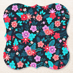 Dessous-de-verre En Papier Beau Arrière - plan Floral Ditsy-56676