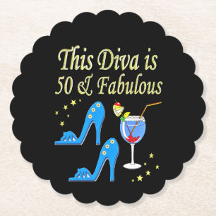 DESSOUS-DE-VERRE EN PAPIER BEAU BOLD 50E ANNIVERSAIRE DESIGN