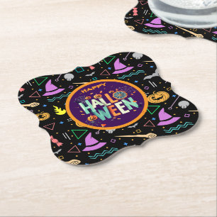 Dessous-de-verre En Papier Beau coloré Effrayant Halloween Motifs