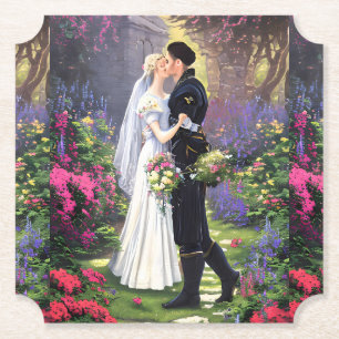 Dessous-de-verre En Papier Beau Couple dans le Parc