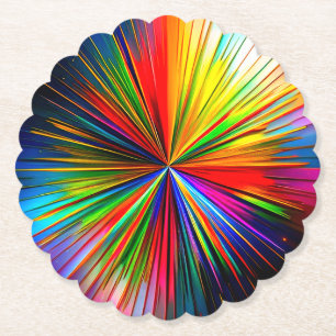 Dessous-de-verre En Papier Beau Dessous de verre de papier Starburst multicol