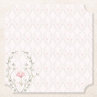 Dessous-de-verre En Papier Beau motif floral