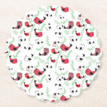 Beaux dessous de verre jetables à thème ornitholog