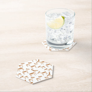 Dessous-de-verre En Papier Bébé mignon cerf et famille