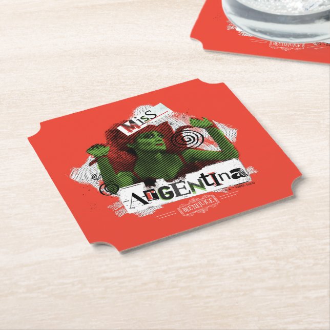 Dessous-de-verre En Papier Beetlejus | Miss Argentine (Incliné)