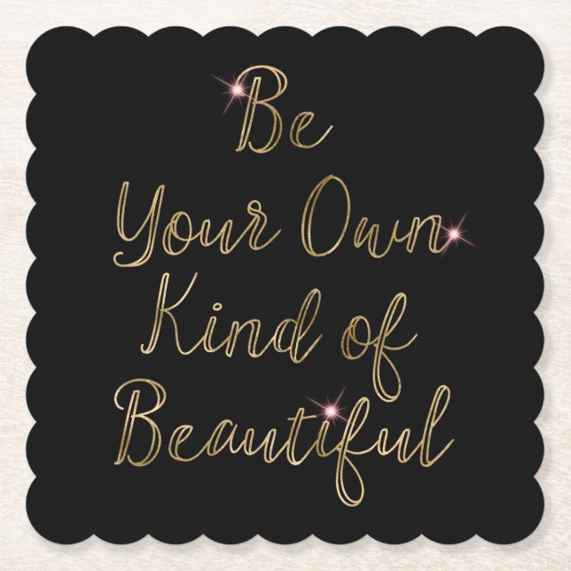 Dessous-de-verre En Papier Belle citation Black Gold (Devant)