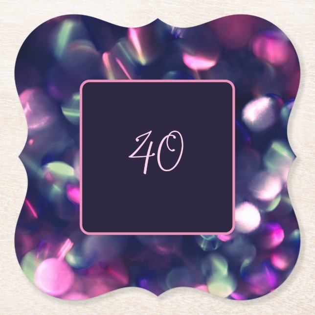 Dessous-de-verre En Papier Berry Sparkle Dessous de verre papier personnalisa (Devant)