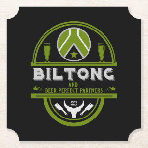 Dessous-de-verre En Papier Biltong Et Bière