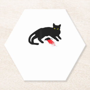 Dessous-de-verre En Papier Black Cat Killer instincts Dead Mouse Punk Goth