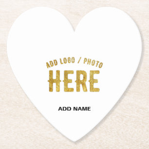 DESSOUS-DE-VERRE EN PAPIER BLANC PERSONNALISABLE MODERNE DE MARQUE VÉRIFIÉE S