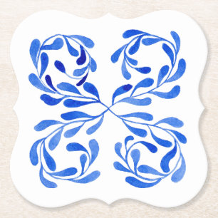Dessous-de-verre En Papier Bleu Méditerranée