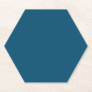 Dessous-de-verre En Papier Bleu terne, Bleu crépusculaire, Jade délavé