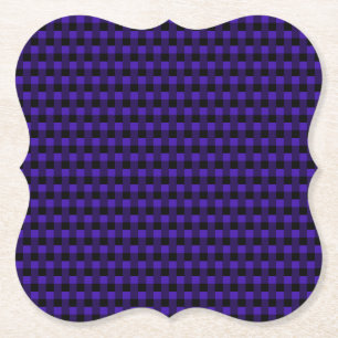 Dessous-de-verre En Papier Blue Check Paper Coaster