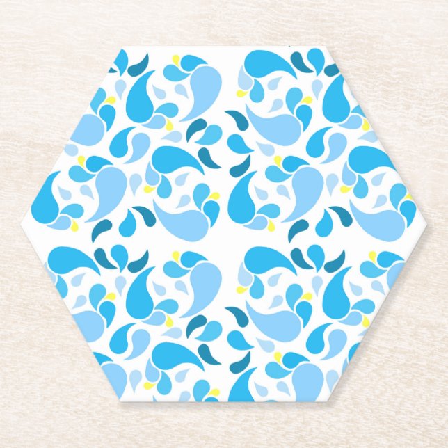 Dessous-de-verre En Papier Blues d'été (Devant)