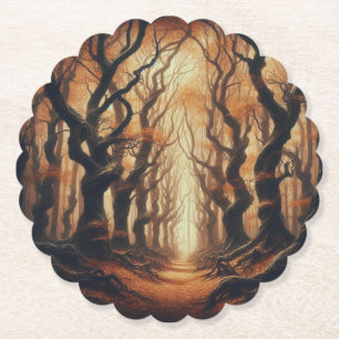 Dessous-de-verre En Papier Bois d'automne gothique