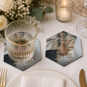 Dessous-de-verre En Papier Boisson personnalisée pour mariage et heureux à ja