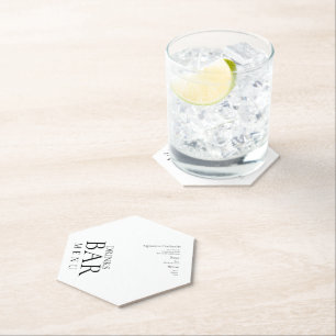 Dessous-de-verre En Papier Boissons Simples Cocktail Vin Mariage Blanc