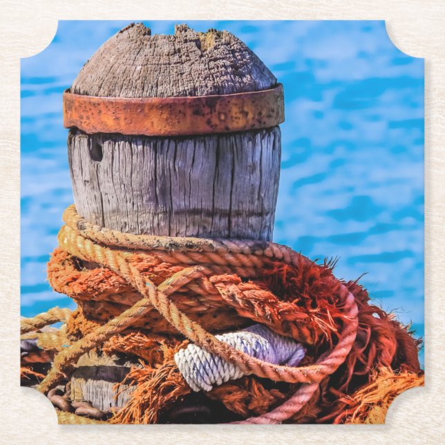 Dessous-de-verre En Papier Bollard Old Mooring (Devant)